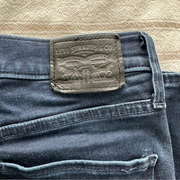 Levi’s Mile High Super Skinny Dark Blue Jeans Size 27 - Picture 3 of 7
